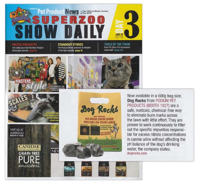 Dog Rocks in Pet Product News